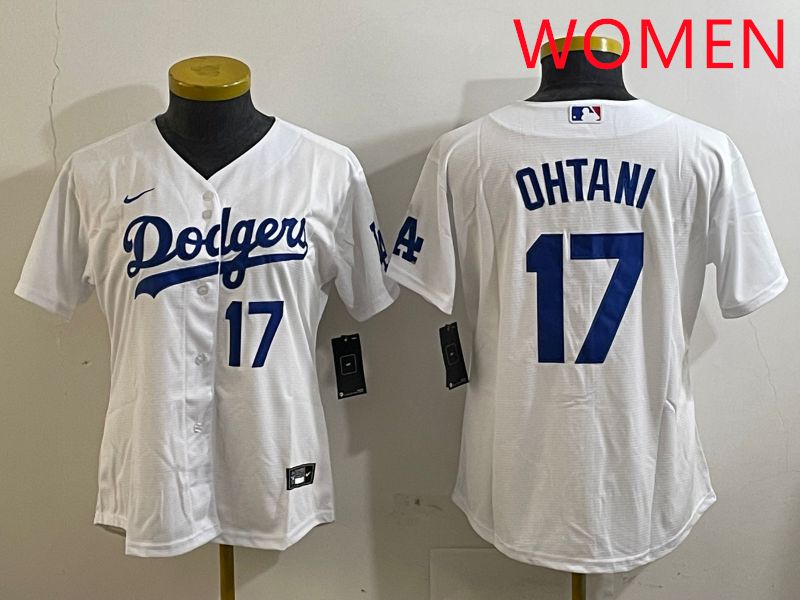Women Los Angeles Dodgers #17 Ohtani White Game 2025 Nike MLB Jersey style 3188->youth mlb jersey->Youth Jersey